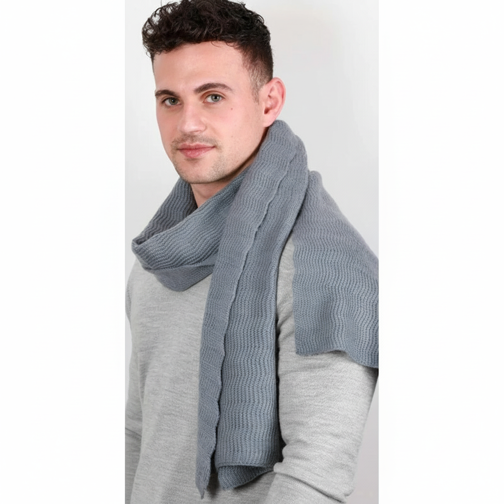 Lange gebreide unisex sjaal