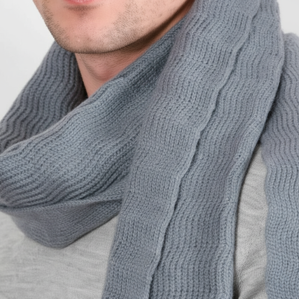 Lange gebreide unisex sjaal