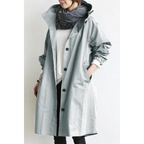 Lange dames trenchcoat met capuchon – Noor