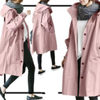 Lange dames trenchcoat met capuchon – Noor