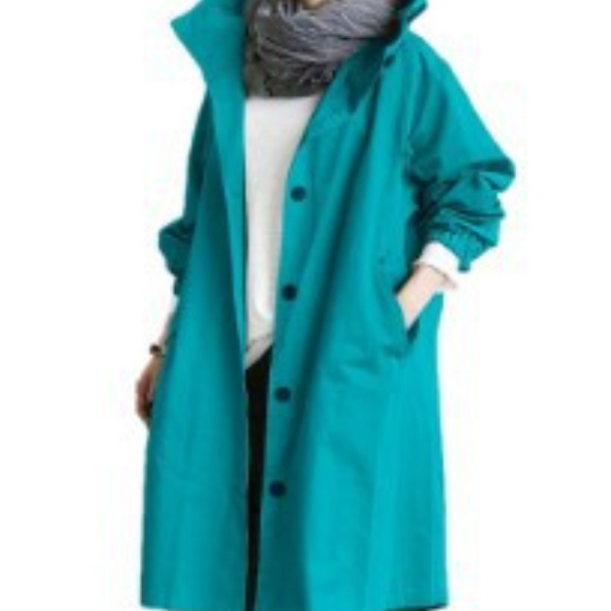 Lange dames trenchcoat met capuchon – Noor