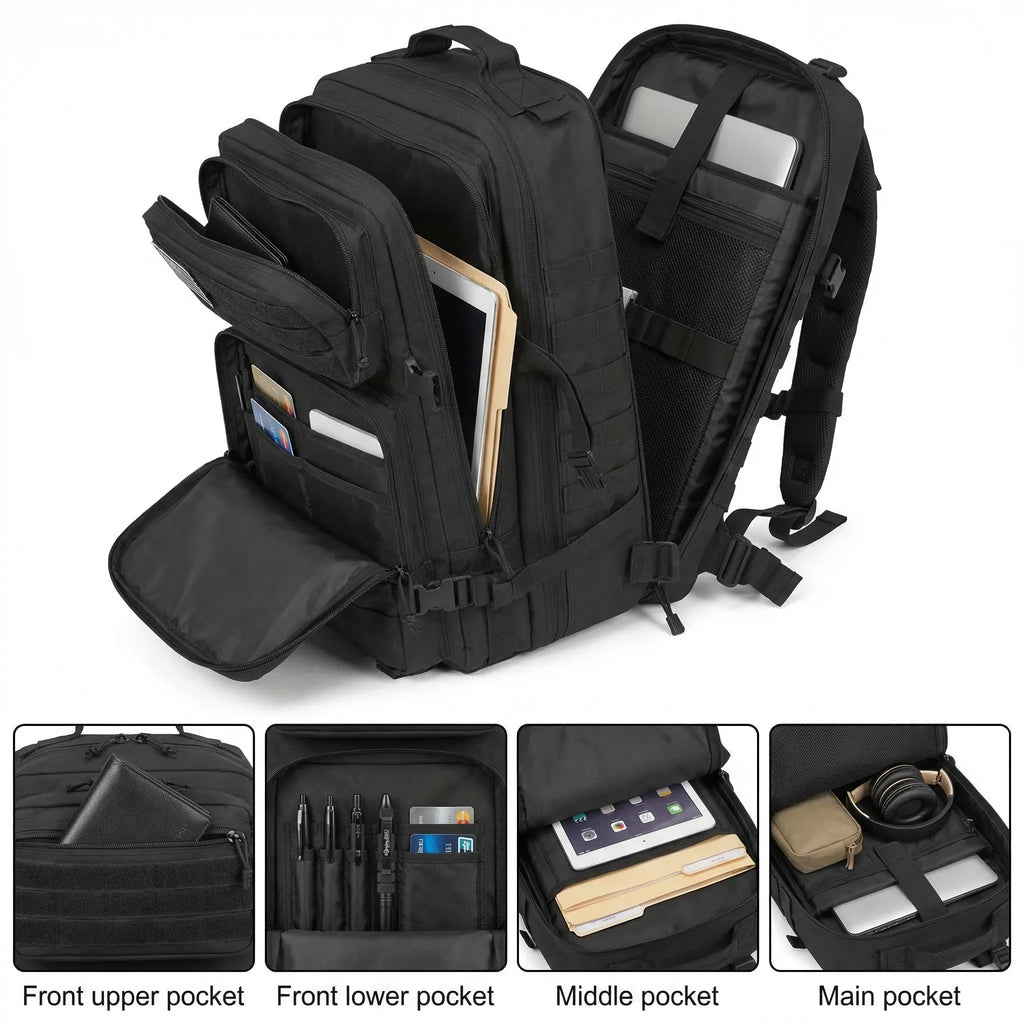 Grote 45L tactische molle-rugzak — afbeelding 16