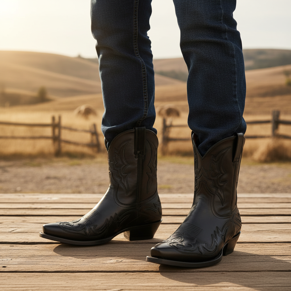 Leren cowboystiefels