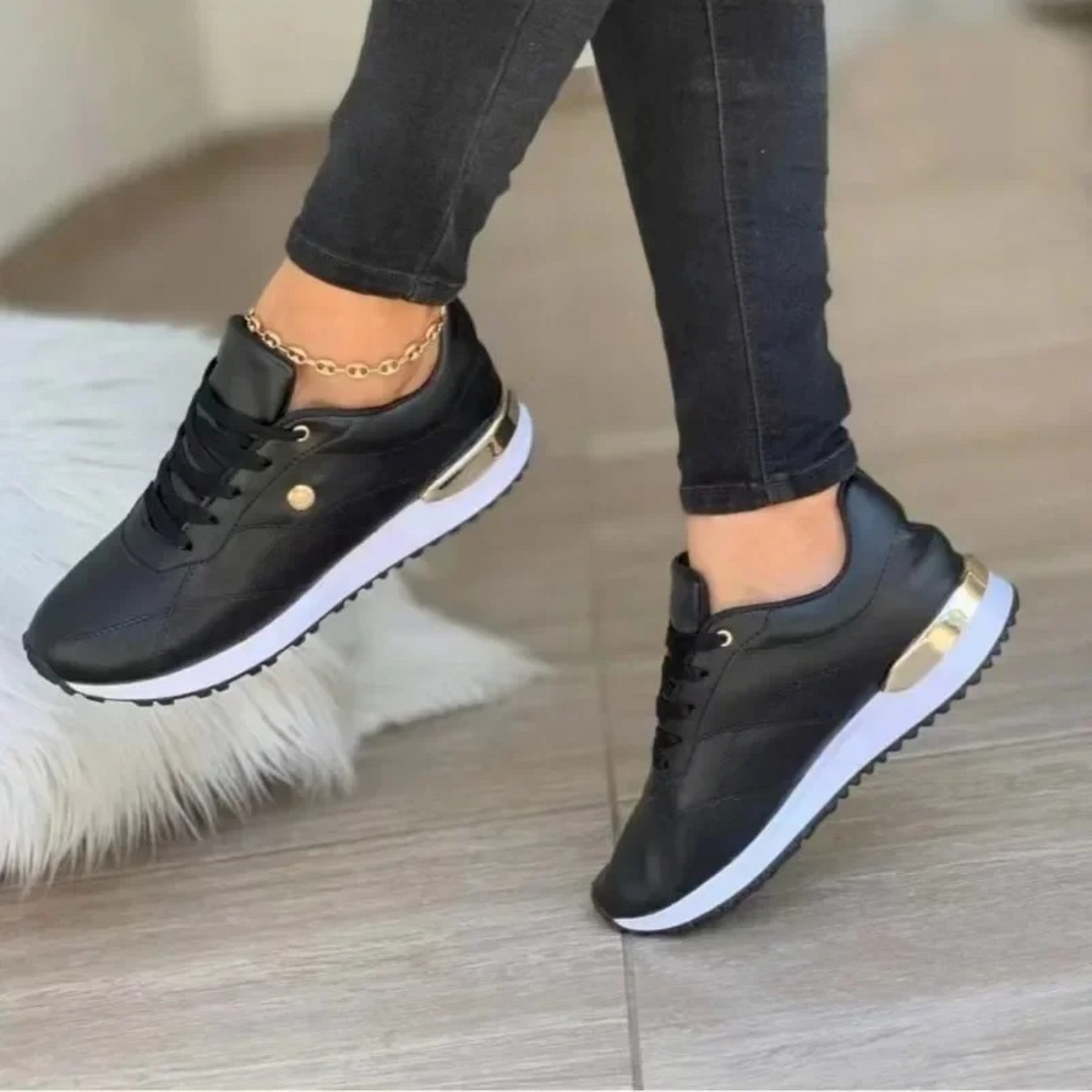 Leren dames sneakers – Noor