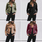 Dames suède bikerjack