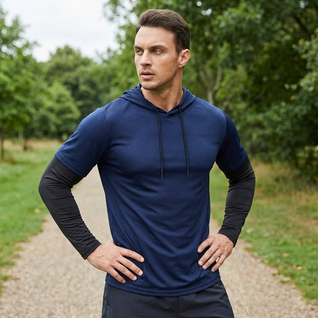 Lichtgewicht trainingsshirt met kapuze