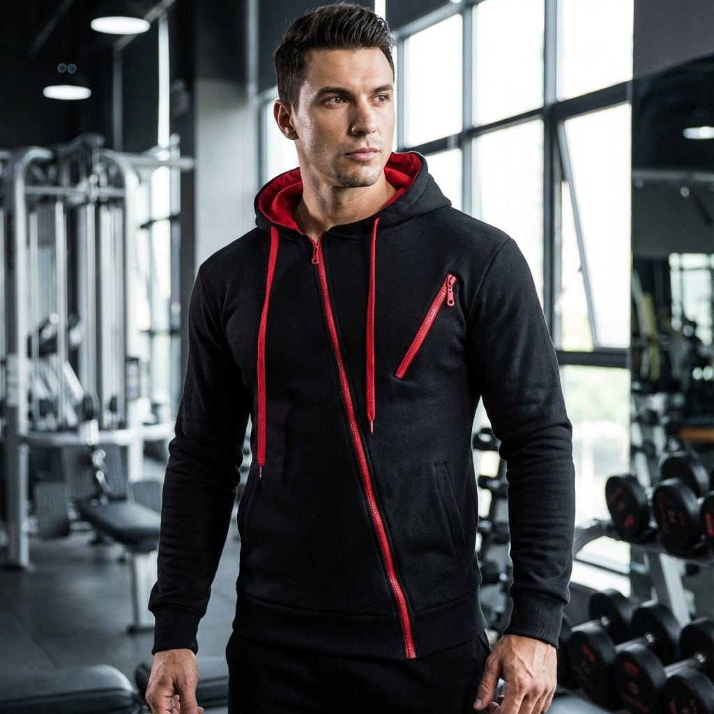 Lichtgewicht trainingsjack met capuchon