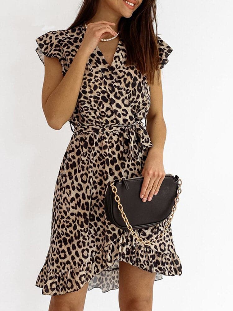 Mini jurk met luipaardprint
