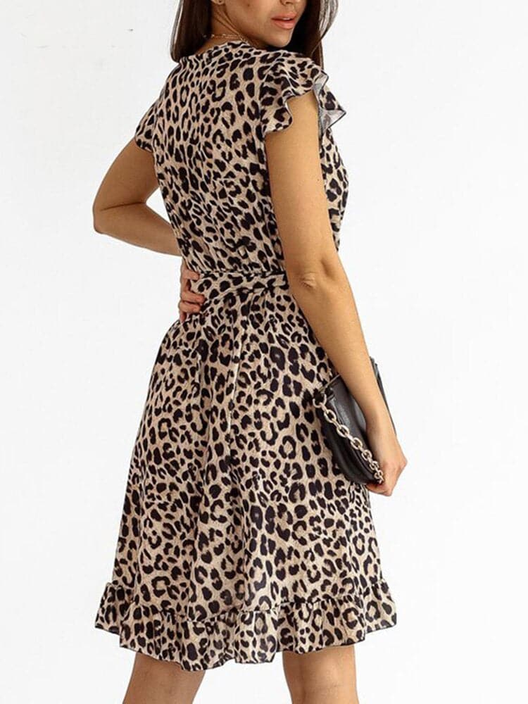 Mini jurk met luipaardprint