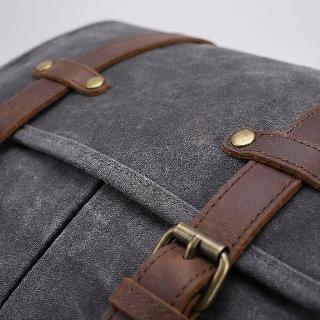 Leren schouder messenger tas