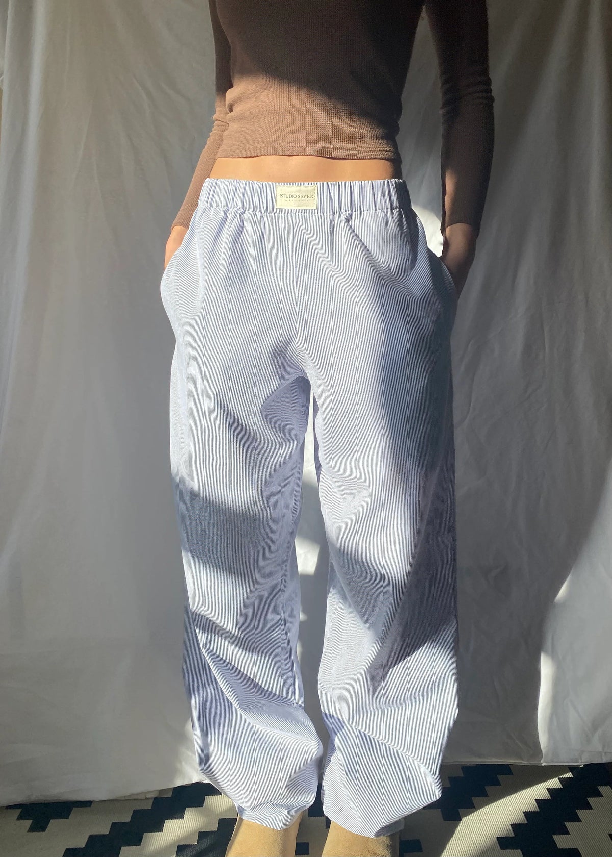 Dames loungebroek met streepdesign