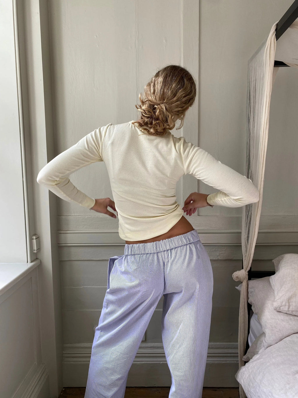 Dames loungebroek met streepdesign