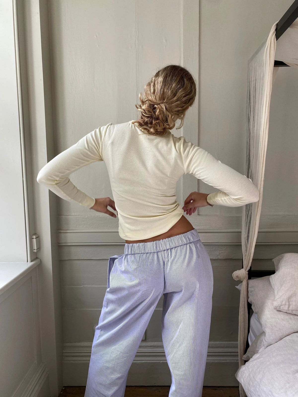 Dames loungebroek met streepdesign