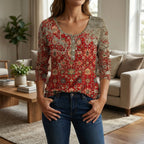 Losvallende damestrui in boho-stijl