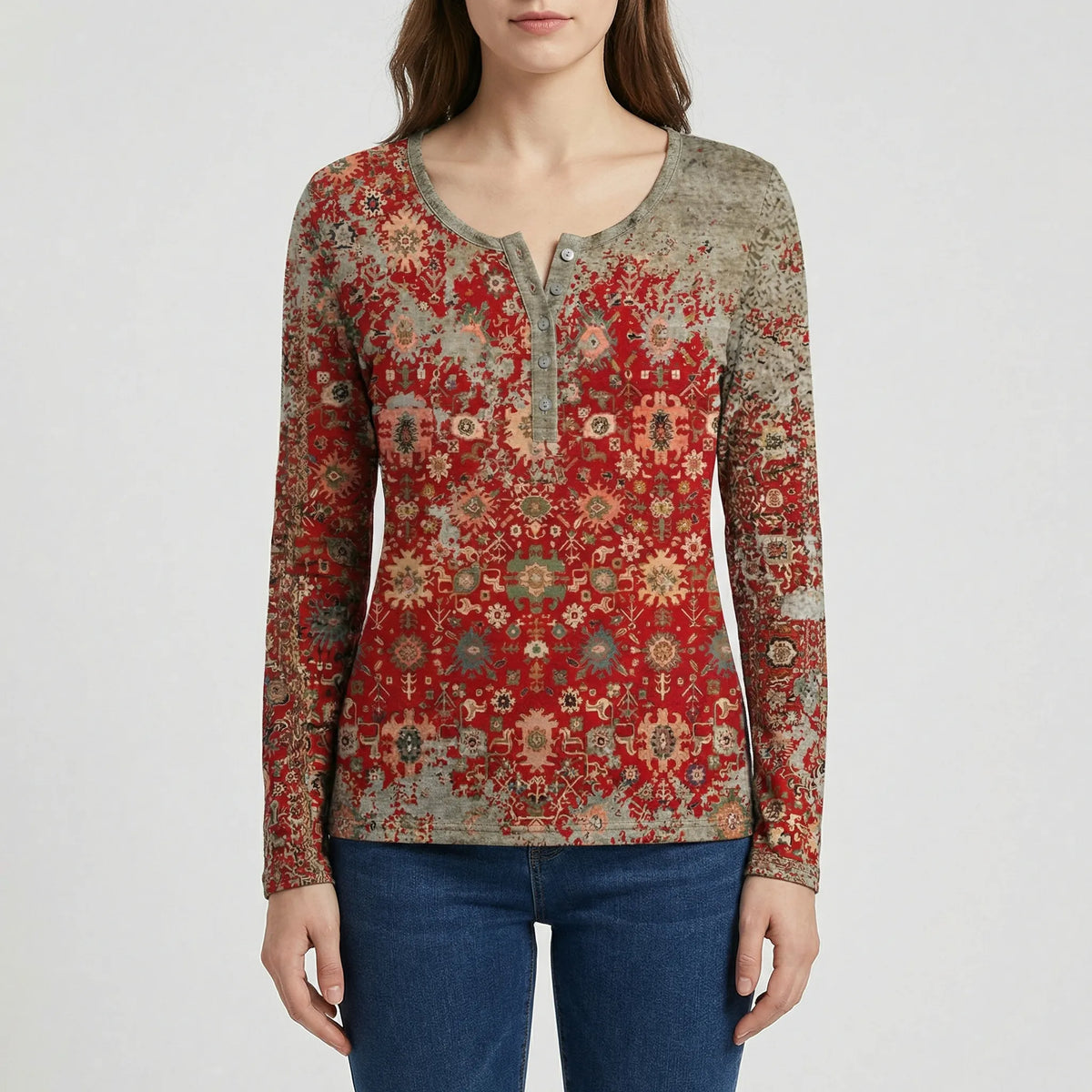 Losvallende damestrui in boho-stijl