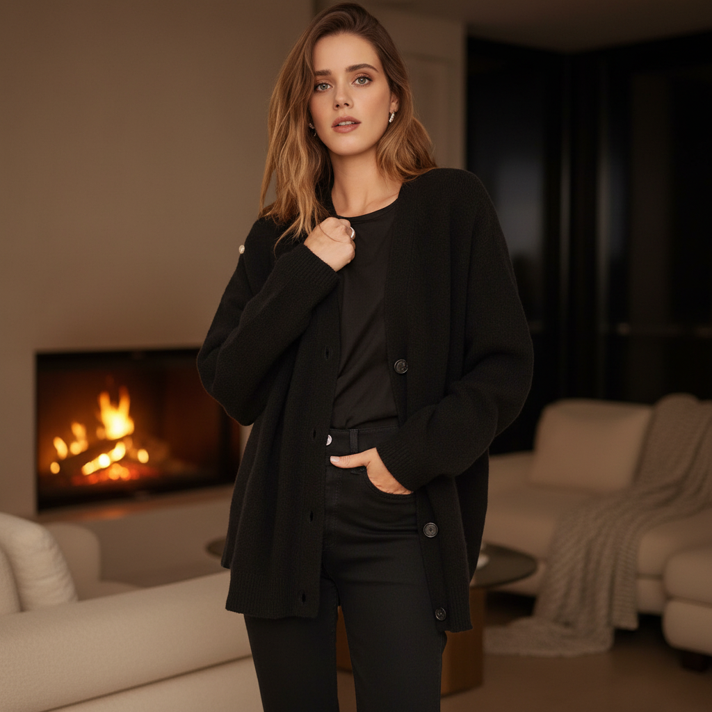 Losse kasjmier vest