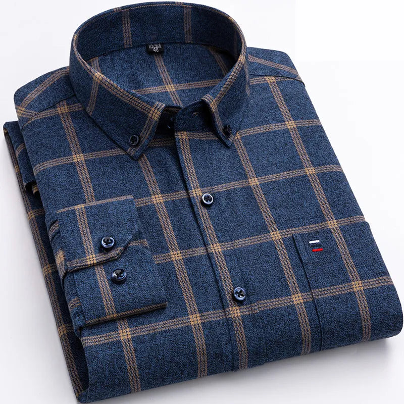 Longsleeve-shirt met klassiek ruitpatroon