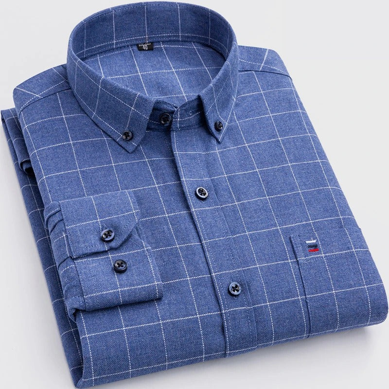 Longsleeve-shirt met klassiek ruitpatroon