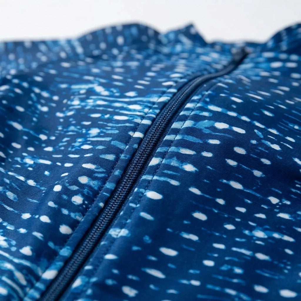 Gepatroonneerde monokini met lange mouwen
