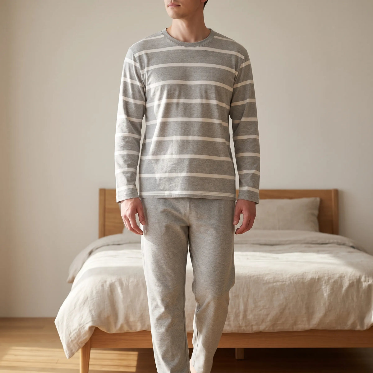 Bedrukte pyjama met lange mouwen