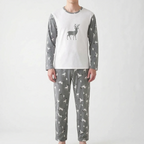 Bedrukte pyjama met lange mouwen