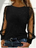 Top met lange mouwen en glinsterende details