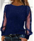 Top met lange mouwen en glinsterende details