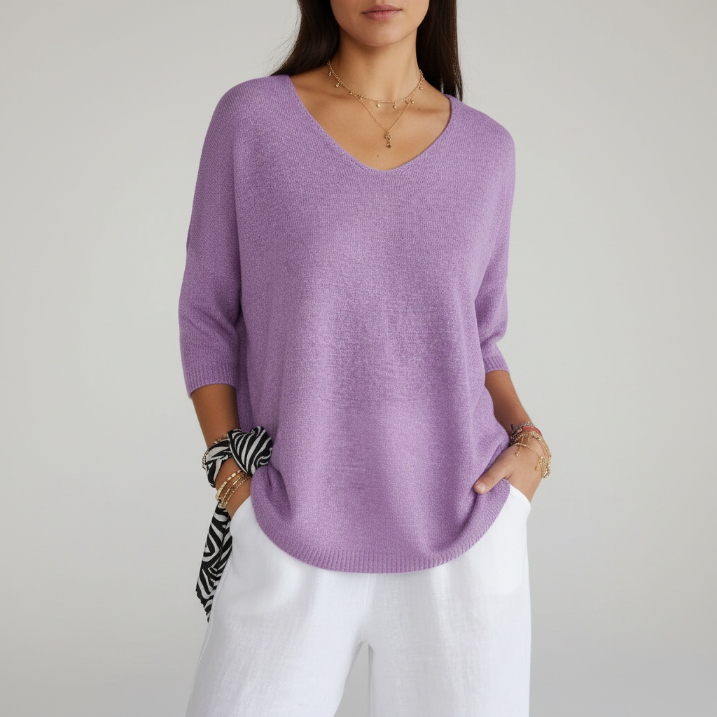 Luchtig V-hals top