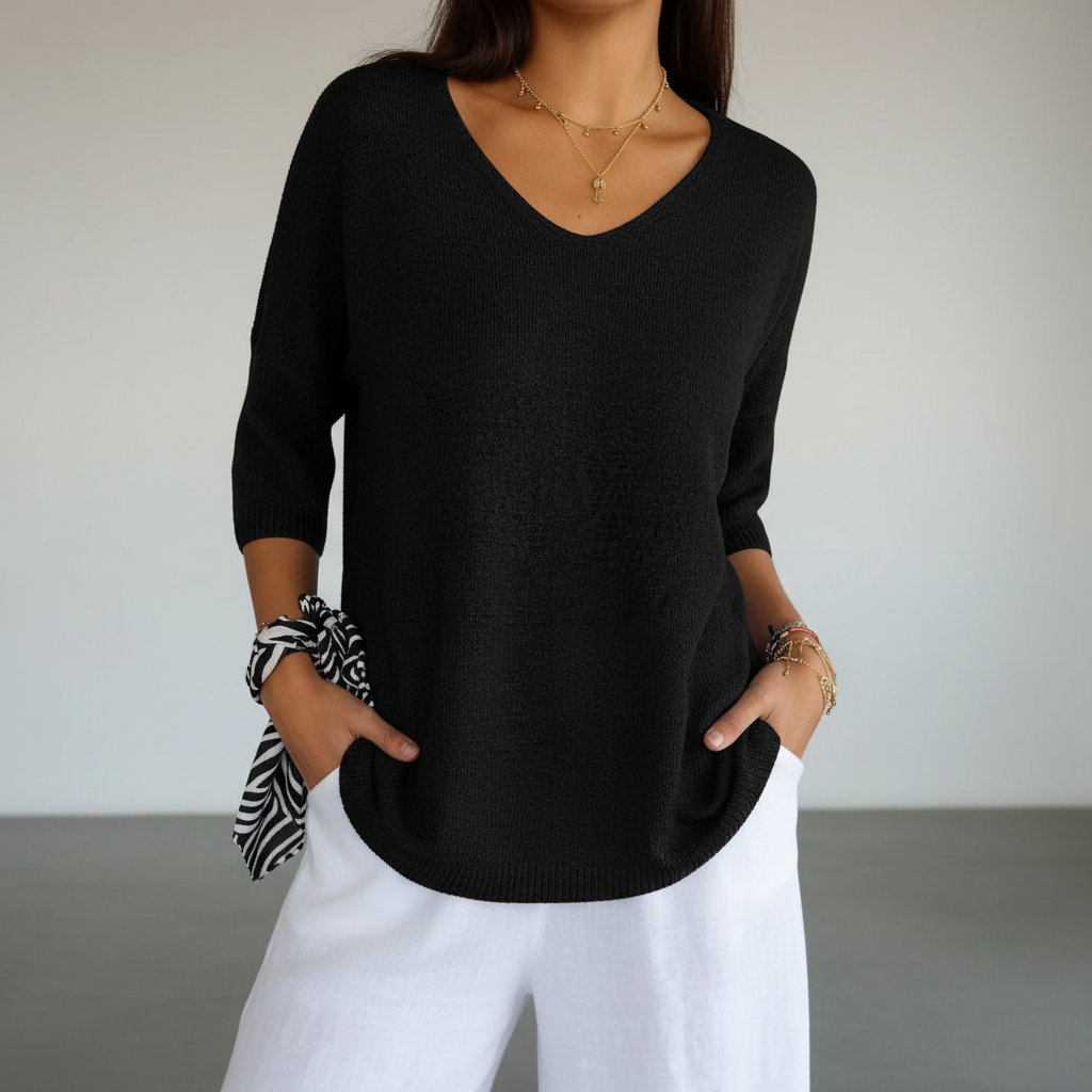 Luchtig V-hals top