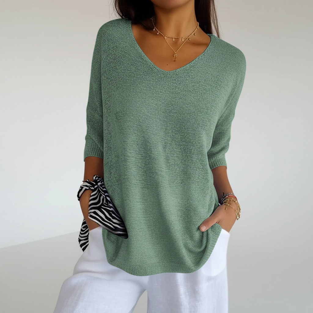 Luchtig V-hals top