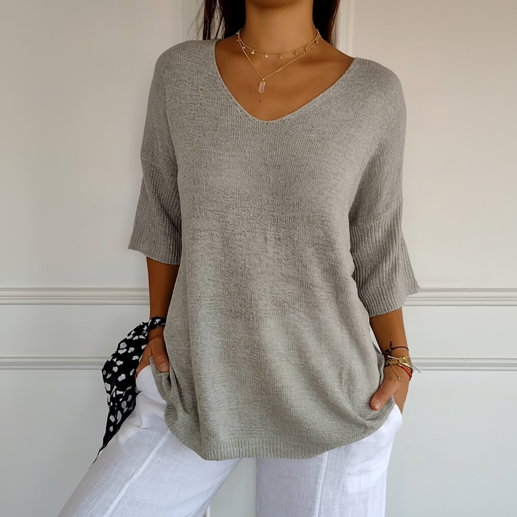 Luchtig V-hals top