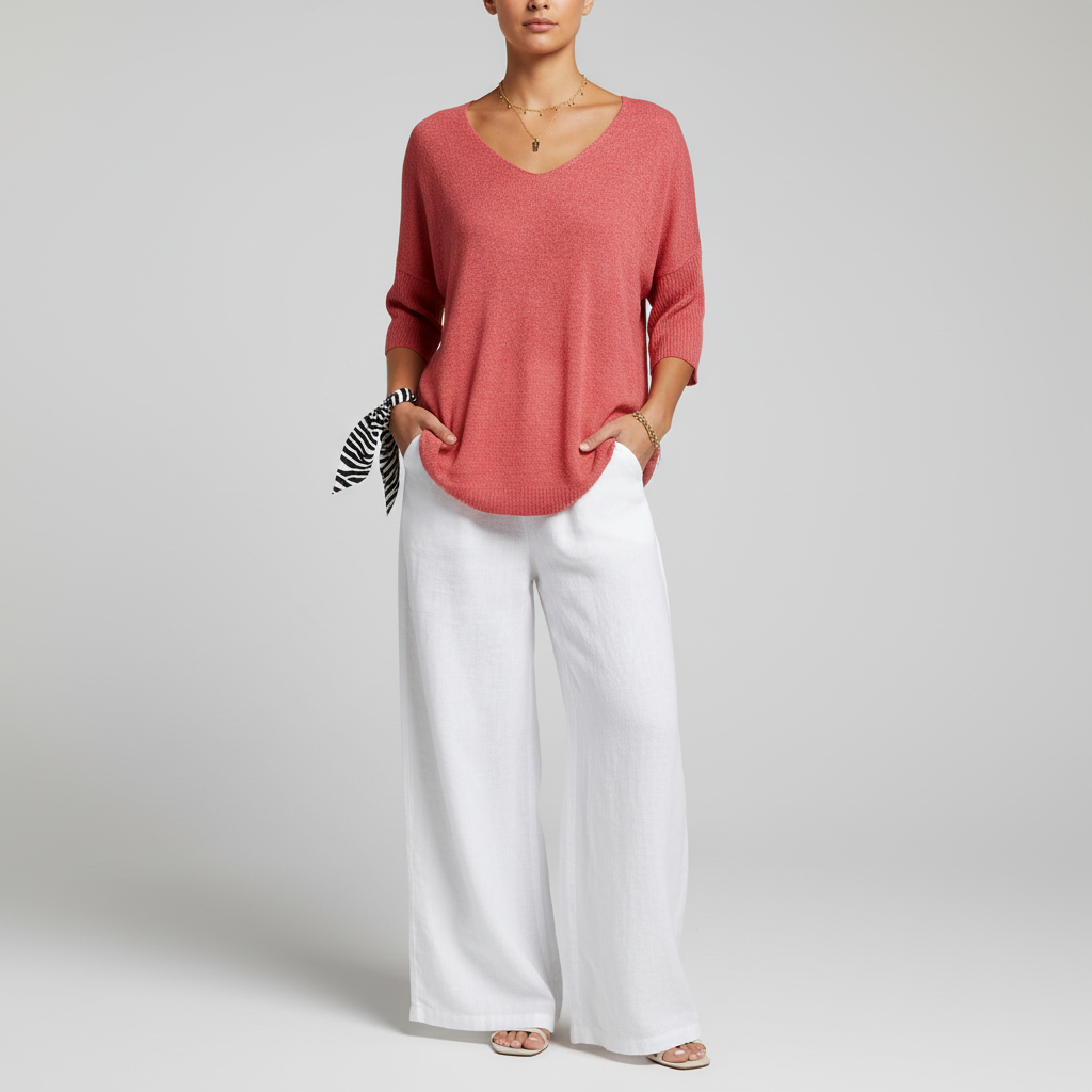 Luchtig V-hals top