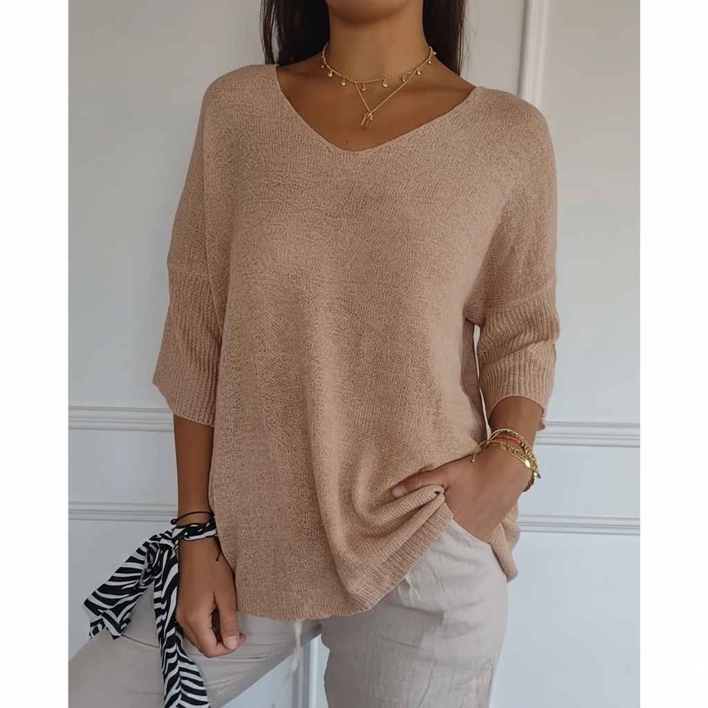 Luchtig V-hals top