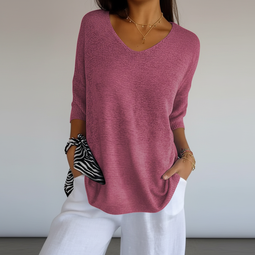 Luchtig V-hals top