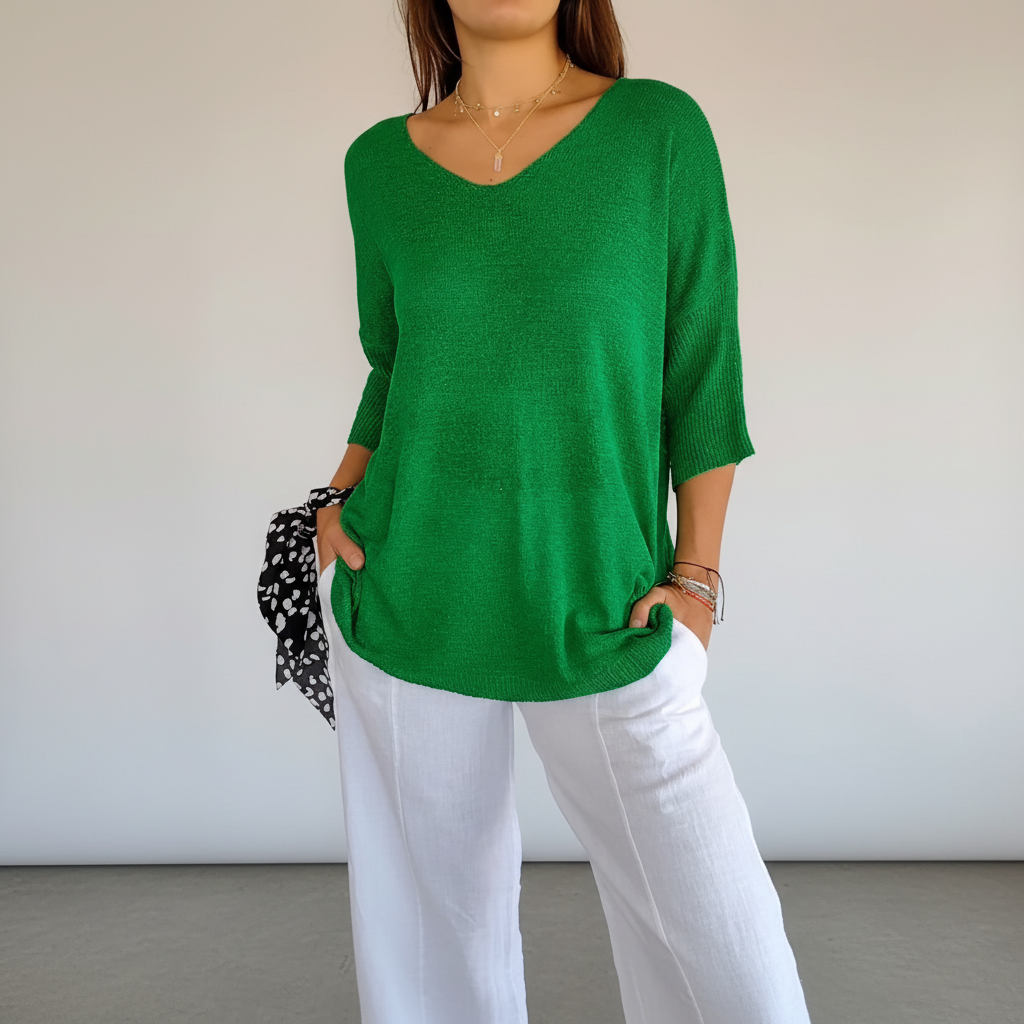 Luchtig V-hals top