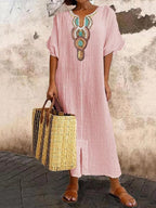 Maxi zomerjurk met bandjes — afbeelding 3