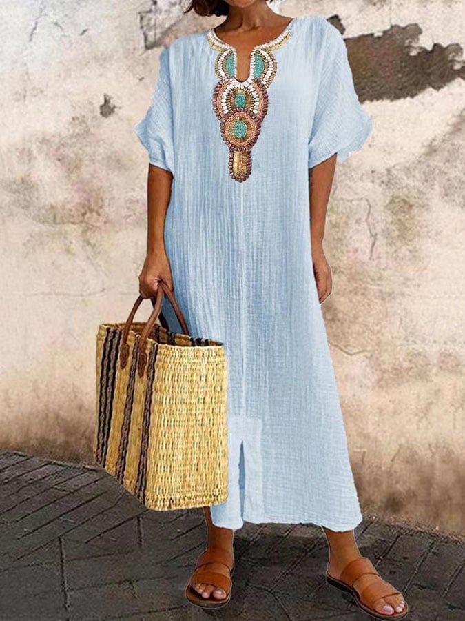 Maxi zomerjurk met bandjes — afbeelding 5