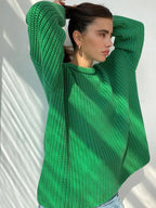 Oversized grof gebreide trui voor dames