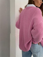 Oversized grof gebreide trui voor dames
