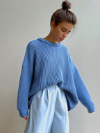 Oversized grof gebreide trui voor dames