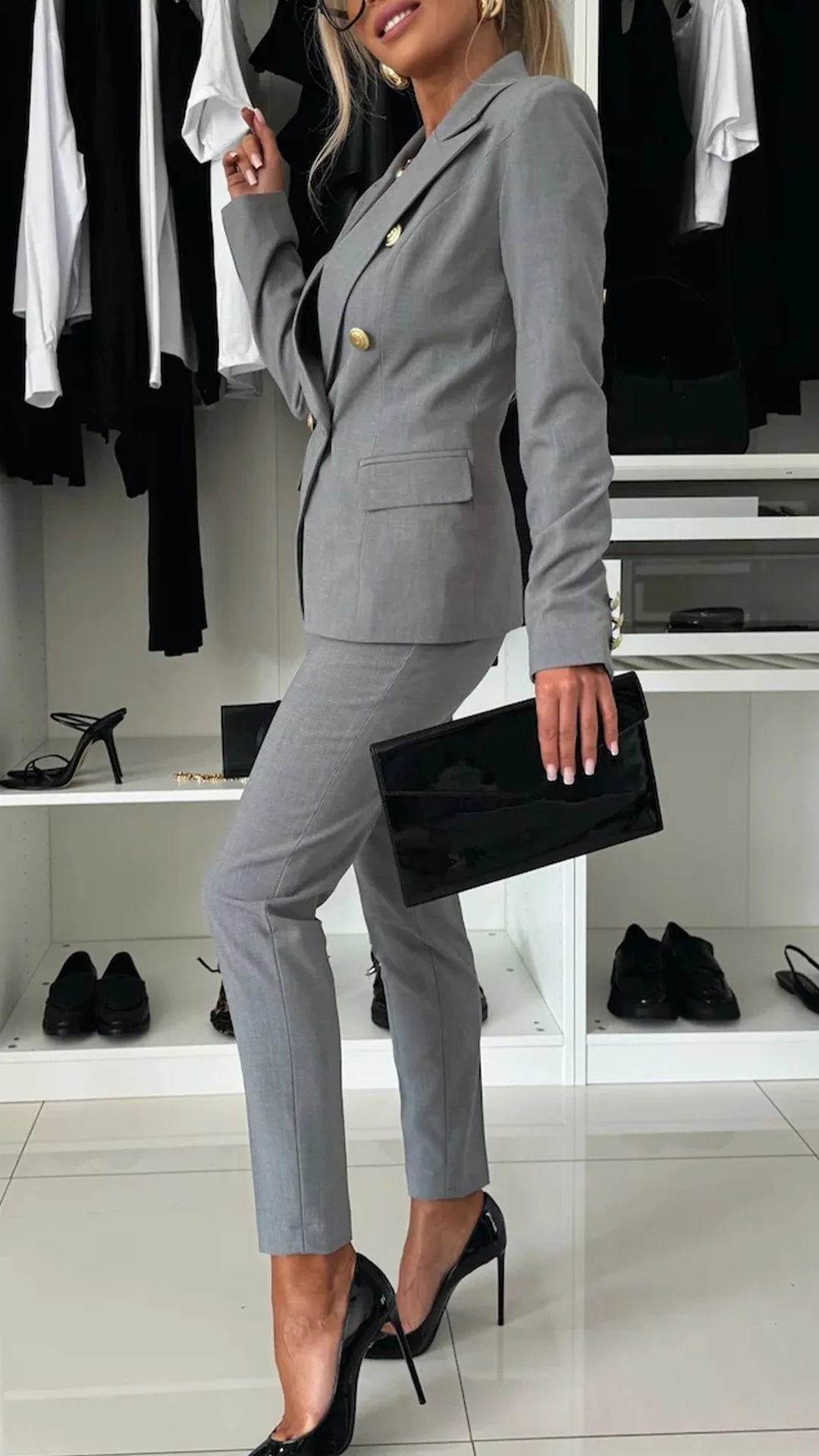 Tweedelige set dames – top en broek in moderne look