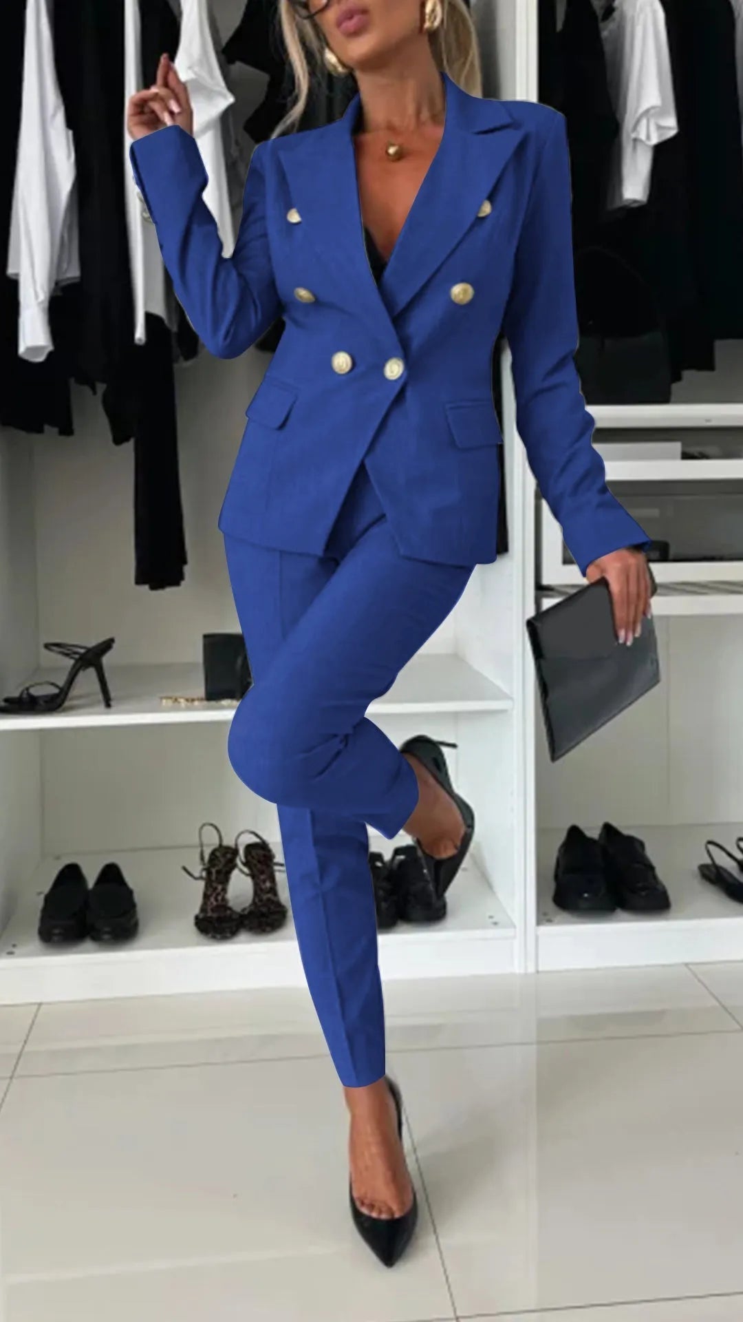 Tweedelige set dames – top en broek in moderne look
