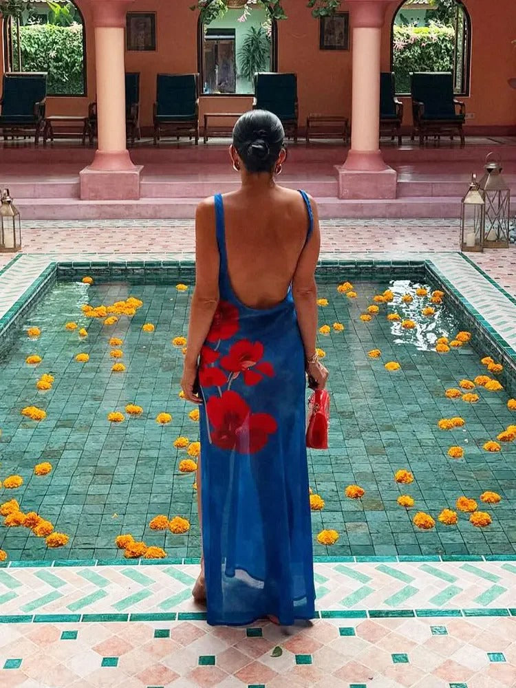 Luchtige lange zomer-maxi-jurk met een vloeiende silhouet — afbeelding 18