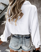 Lylian blouse – een klassieke, satijnen damesblouse