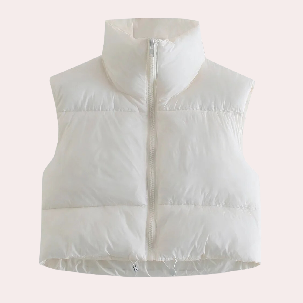 Gewatteerde korte damesbodywarmer