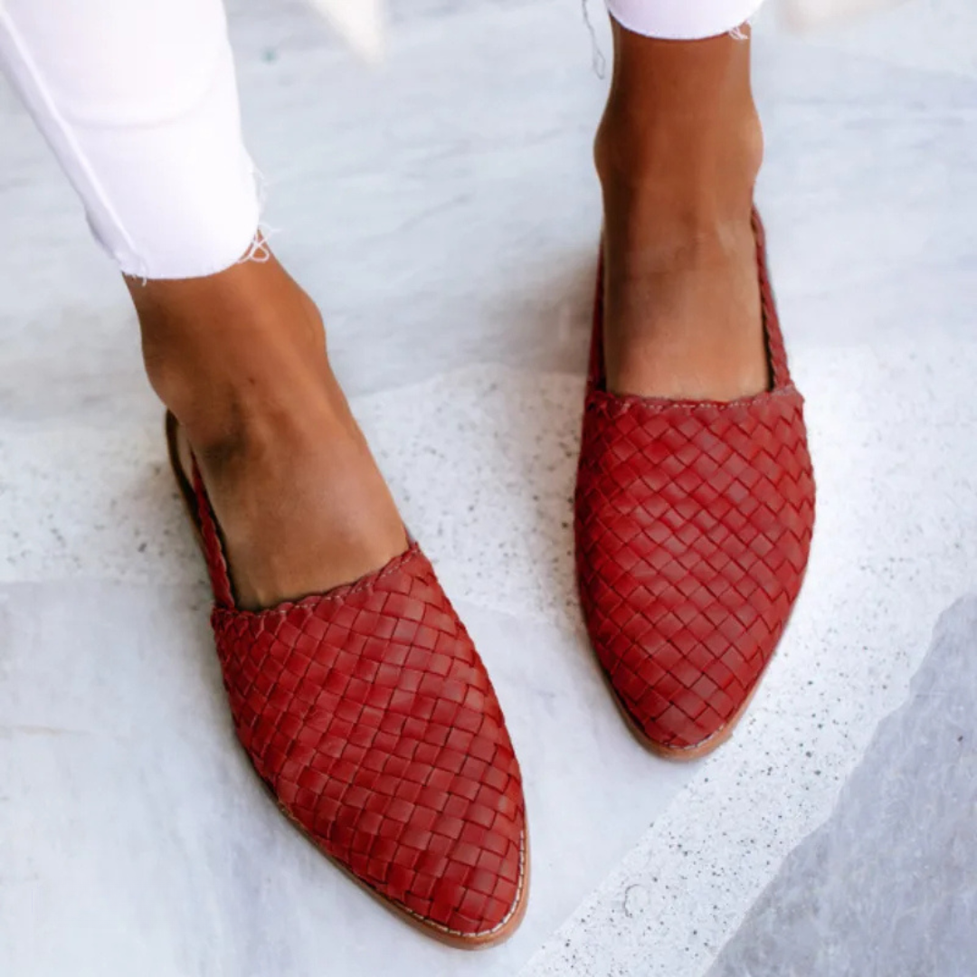 Leren damesmocassins met dempende binnenzool