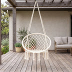 Macramé hangstoel