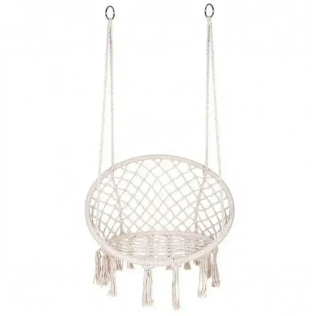 Macramé hangstoel