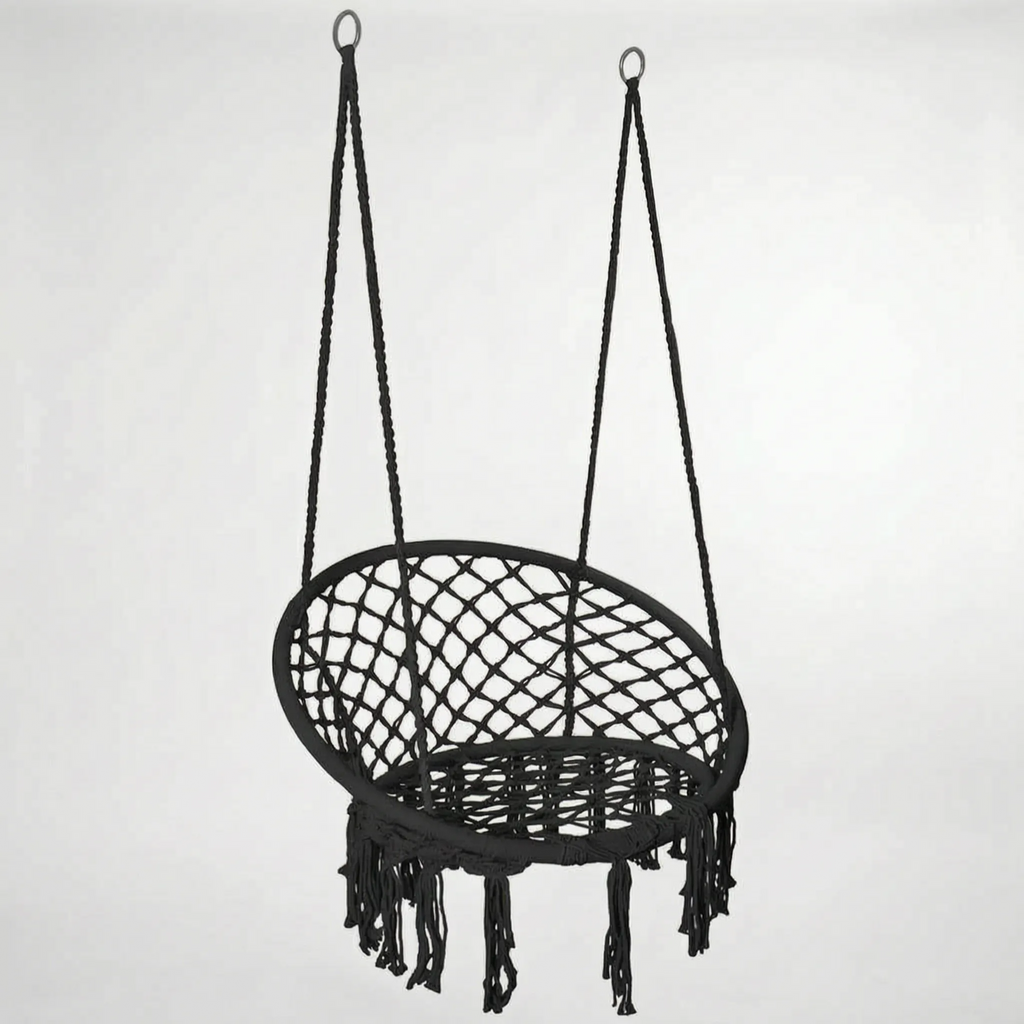 Macramé hangstoel