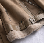 Dames sherpa bomberjack van fleece met rits — afbeelding 14
